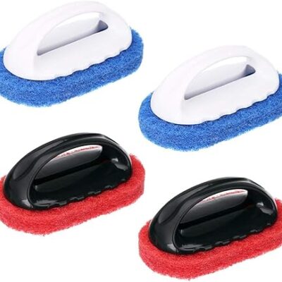 KOKSI Cleaning Brush for Bathroom Kitchen Bathtube Toilet All Purpose Sponge Brush with Ergonomic Handle